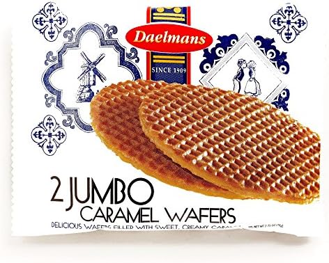Daelmans Jumbo Stroopwafel 2.75 oz each (4 Items Per Order)