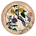 Botanical Wood Clock - 12"