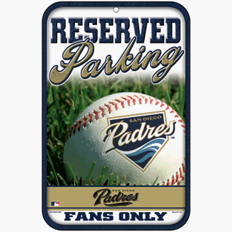 San Diego Padres Baseball Style Reserved Parking Sign