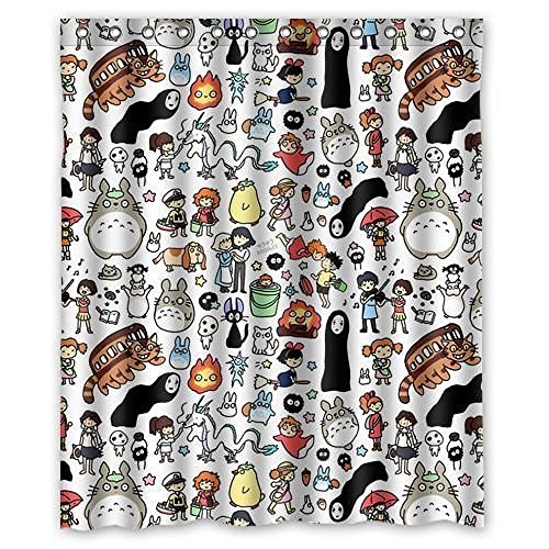Baodan Zhang Custom Personalized Studio Ghibli Character Totoro Shower Curtain 60"(w) x 72"(h) Home Decoration