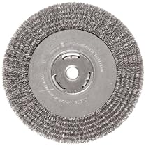 Weiler Vortec Pro Wide Face Wire Wheel Brush, Round Hole, Carbon Steel, Crimped Wire, 8