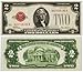 Series 1928 Big Red Seal ($2) Two Dollar U.S. Note Old Paper Money