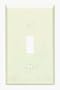 Leviton 013-82001-000 1-Gang Toggle Wallplate, Almond