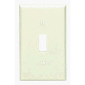 Leviton 013-82001-000 1-Gang Toggle Wallplate, Almond