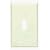 Leviton 013-82001-000 1-Gang Toggle Wallplate, Almond
