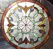 Stained Glass Window Panel 18'' X 18'' Round {9037-12}
