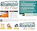 Accumulair FC17X22_4 MERV 6 Rating Air Filter/Furnace Filters, 17x22x1 (16.5 x 21.5) - 4 pack