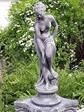 Gartenfigur Venus Steinguss Schiefergrau