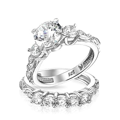 sterling silver wedding bling ring