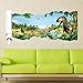 ZOOARTS Jurassic World Dinosaur Scroll Wall Decals Sticker for Kids' Room Decor