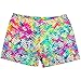 Neon Chevron Shorts Spandex Shorts (2.5 In. Adult M 8-10, Neon Chevron)