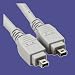 Firewire Cable, 4 Pin to 4 Pin, 6', Gray (CCS11152) Category: Cable Management Supplies