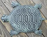 Iron Verdigris Garden Turtle Stepping Stone
