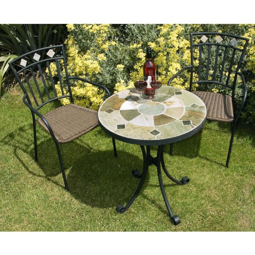 Orba - Garden Bistro Set - Natural Stone Table and 2 Murcia Chairs top Bistro sets Orba - Garden Bistro Set - Natural Stone Table and 2 Murcia Chairs picture