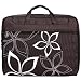 14.1 Inch K-Cliffs Brown Hawaiian Flowers Floral Print Laptop Sleeve Carry Case Convertiable to Briefcase Messenger Shoulder Bag