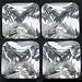 4 White Square Faceted Cubic Zirconia CZ Gem Stone 4mm