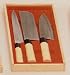 3pcs Sushi Santoku Chef s Knife Knives Cutlery Set w case