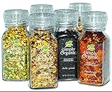 Simply Organic Whole Mixed Spices in Grinder Bottles--Package of 6