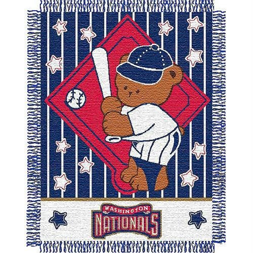 MLB Washington Nationals 36-Inch-by-46-Inch Woven Jacquard Baby Throw