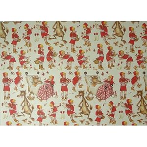 Rossi Italian Little Red Riding Hood Paper Decoupage Gift Wrap 20 by 28 inches