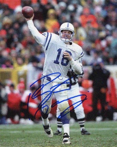 Peyton Manning Autographed/Hand Signed Indianapolis Colts Football 8x10 Photo