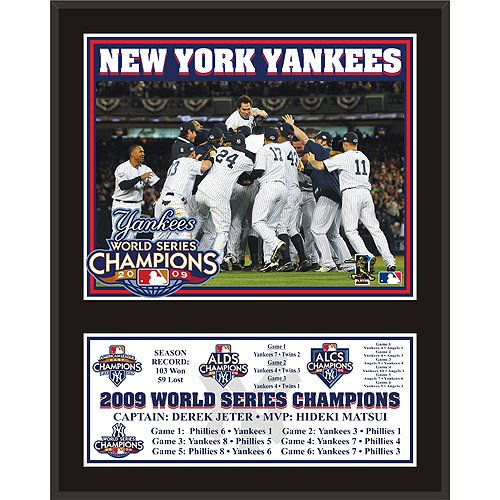 Mounted Memories New York Yankees 2009 World Series Champions 12X15 Plaque