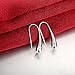Minkang Fashion Jewelry 925 Solid Silver Teardrop Hoop Earrings