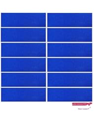 Sports: 12 Sweatbands Cotton Sports Headbands Terry Cloth Moisture Wicking Athletic Basketball Headband by Kenz Laurenz (12 Pack) (Blue 12 Pack) - Kenz Laurenz