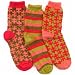 Three Piece Women's Cozy Microfiber Fuzzy Missmatched Socks in Complementary Puzzle P...