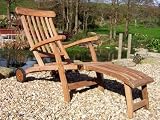 Teak Steamer Chair-Wheeled