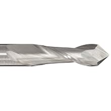Melin Tool AMG-DP1 Solid Carbide Drill Point End Mill, Uncoated (Bright) Finish, Single Cut, 2 Flutes, Center Cutting