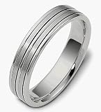 5mm Platinum Custom Comfort Fit Wedding Band Ring