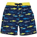 Sun Smarties Toddler Boy UPF 50+ Shark Swim Trunk Cloth Swim Diaper 2T Navy Blue
