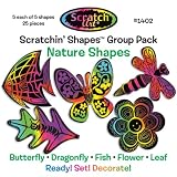 Scratch-Art Classroom Packs Nature Scratchin' Shapes Group Pack