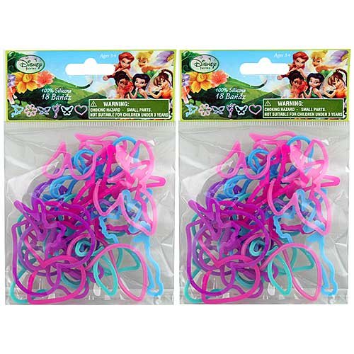 61IMzakBd4L 18 Pack Disney Fairies Silly Shaped Silicone Bandz