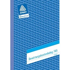 Avery Zweckform 745 Bewirtungskostenbeleg, 50 Originale mit Mikroperforation, DIN A5, 50 Blatt