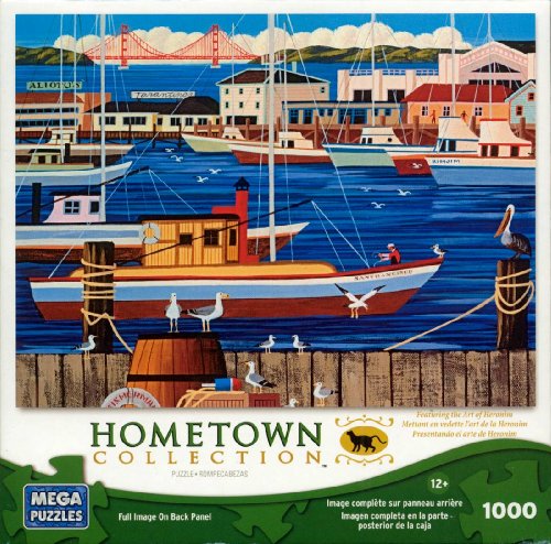 Hometown Collection: Fisherman's Wharf - 1000 Piece Jigsaw Puzzle - by Heronim by Mega Puzzles