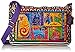 Laurel Burch Medium Crossbody Zipper Top 15-Inch by 10-Inch, Dog Tails Patchwork