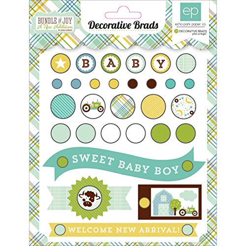 Echo Park Paper Company Bundle of Joy Boy 2 Brads
