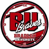 NCAA Bradley Braves Round Clock