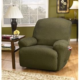 Sullivan Stretch Recliner Slipcover - Sage Green