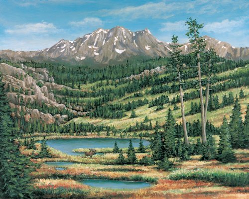 Brewster Round the World 259-58358 Pre-pasted Wall Mural Mountain Scenic, 48-Inch Height x 60-Inch Width