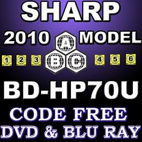 2010 SHARP BD-HP70 Wi-Fi Multizone Blu Ray Zone A+B+C All Region Code Free DVD 012345678... 