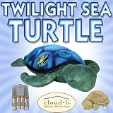 Cloud b Twilight Sea Turtle Constellation Night Light (7333-ZZ) + Cloud b Baby Turtle with Quiet Rattle (7321-ZZ) + NiMH AAA Rechargeable Batteries and Charger DavisMAX Bundle