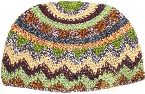 Earthly Colors Browns, Greens, Cotton Beanie/Kufi for Men &amp; Women - Mayawear