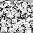 Mini-Factory 100 PCS Nailhead DIY Metal Silver Punk Spikes Spots Pyramid Studs For Leathercraft(Size:10MM, Color:Silver, QTY:100 Pieces)