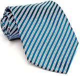 Paul Smith Turquoise Striped Silk Necktie 47