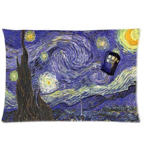 Tardis Doctor Who Starry Night Custom Zippered Pillow Case 20
