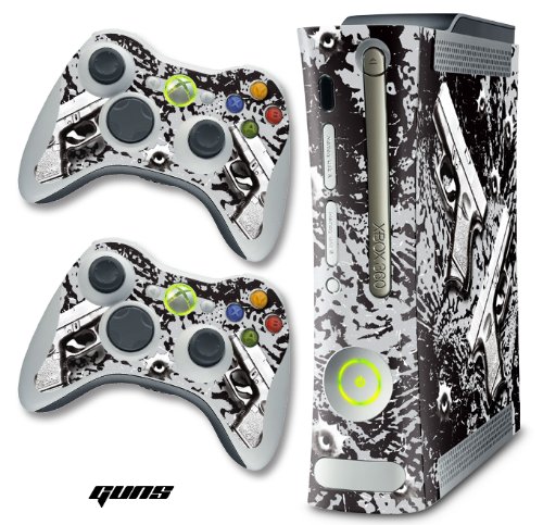 New XBOX 360 Console Protective Decal Skin - Glock Silver