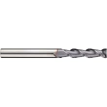 Niagara Cutter A245 Carbide Square Nose End Mills, Inch, TiCN Finish, Finishing Cut, 45 Degree Helix, For Use With Aluminum, Non-Ferrous Metals